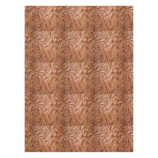 Western bearbeitete ledernen Druck-Tabellen-Stoff Tischdecke (Vorderseite)