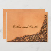 Western bearbeitete Wedding Einladung (Vorne/Hinten)