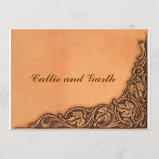 Western bearbeitete Wedding Einladung