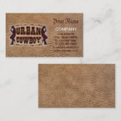 Western bearbeiteter lederner städtischer Cowboy Visitenkarte (Vorne/Hinten)