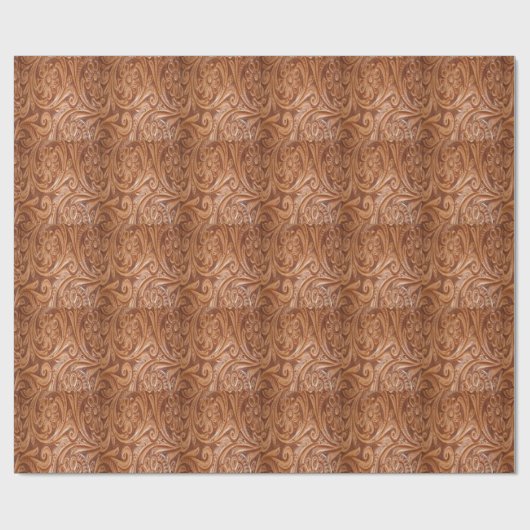 Western bearbeitetes ledernes geschenkpapier (Flach)