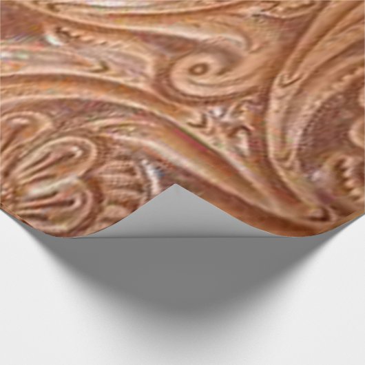 Western bearbeitetes ledernes geschenkpapier (Ecke)