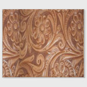 Western bearbeitetes ledernes geschenkpapier (Flach)