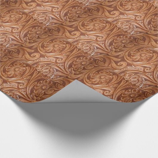 Western bearbeitetes ledernes geschenkpapier (Ecke)