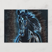 Western Beauty Wild Mustang Blue Tones Postkarte (Vorderseite)