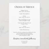 Western-BestattungsdienstMemorial für Pferdesporta Programm (Rückseite)