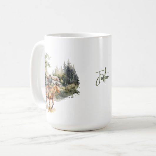 Western Bible Verse Cowboy Version Kaffeetasse (Vorderseite Links)
