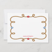 Western Big One Boy Geburtstag Einladung (Rückseite)