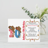 Western Big Ten Boy Geburtstag Einladung (Stehend Vorderseite)