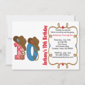 Western Big Ten Boy Geburtstag Einladung (Vorderseite)