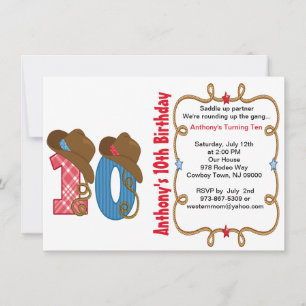 Western Big Ten Boy Geburtstag Einladung
