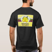 Western Birnen - Vintages Fruchtkäfigetikett T-Shirt (Rückseite)