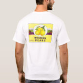 Western Birnen - Vintages Fruchtkäfigetikett T-Shirt (Rückseite)