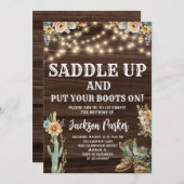 Western Birthday Cowboy Geburtstagsparty Einladung (Vorne/Hinten)