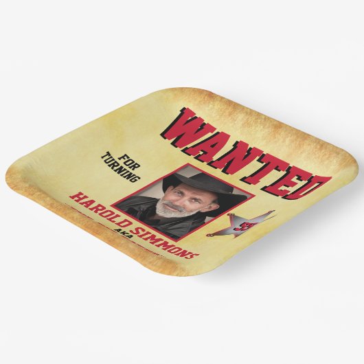 Western Birthday Gewollt Pappteller (Gewinkelt)