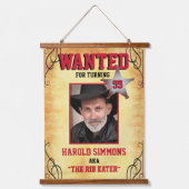 Western Birthday Gewollt Poster Wandteppich Mit Holzrahmen (Vorderseite)