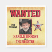 Western Birthday Gewollt Serviette (Vorderseite)