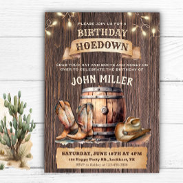 Western Birthday Hoedown Cowboy Country Boots Einladung
