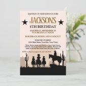 Western Birthday Party Einladung (Stehend Vorderseite)