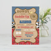 Western Birthday Party Einladung (Stehend Vorderseite)