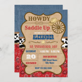 Western Birthday Party Einladung (Vorne/Hinten)