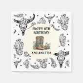 Western Birthday Party Serviette (Vorderseite)