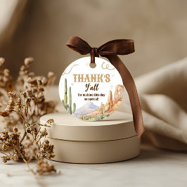 Western Birthday Thank You Tag Geschenkanhänger