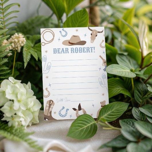 Western Birthday Time Capsule Card Einladung