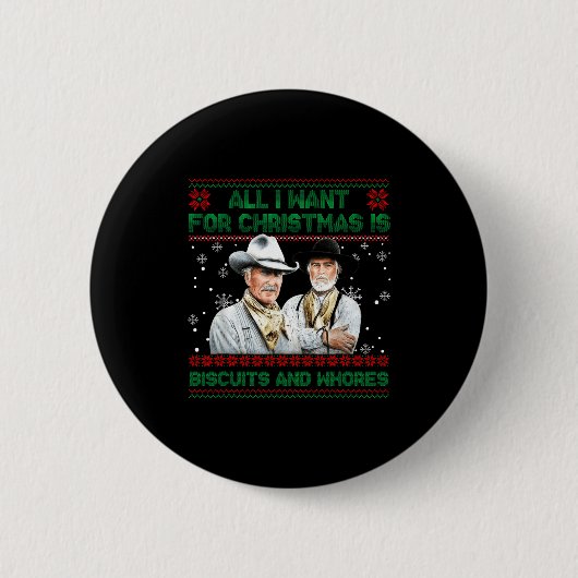 Western Biscuits And S Christmas Quote Button (Vorderseite)