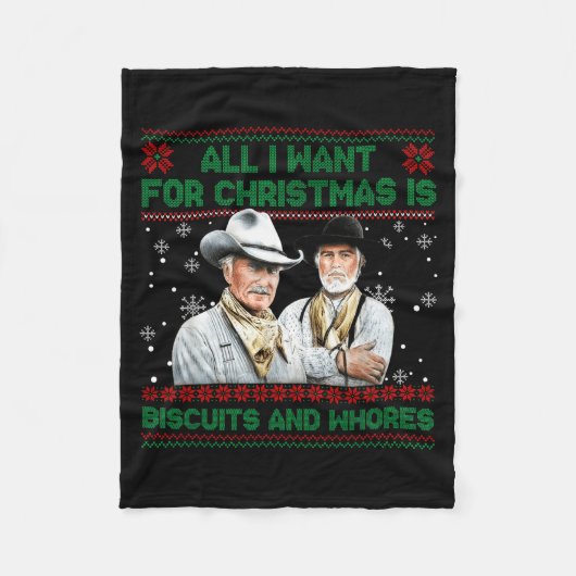 Western Biscuits And S Christmas Quote Fleecedecke (Vorderseite)