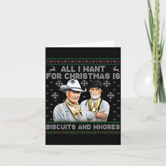 Western Biscuits And S Christmas Quote Karte (Vorderseite)