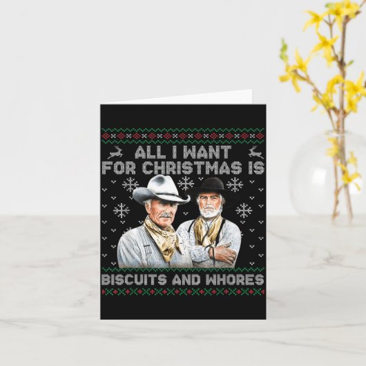 Western Biscuits And S Christmas Quote  Karte (Gelbe Blume)