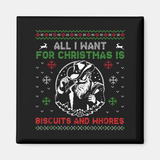 Western Biscuits And S Christmas Quote  Magnet (Vorne)