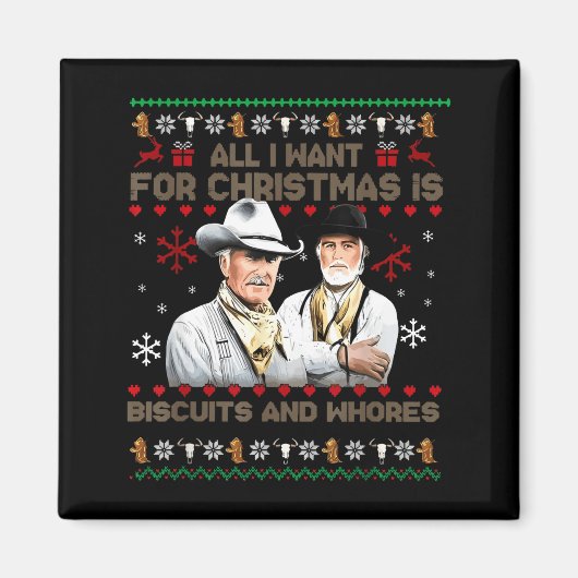 Western Biscuits And S Christmas Quote  Magnet (Vorne)