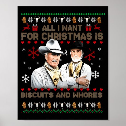 Western Biscuits And S Christmas Quote  Poster (Vorne)