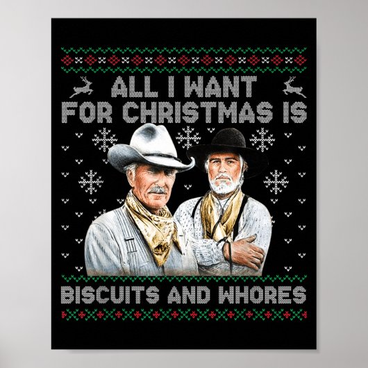 Western Biscuits And S Christmas Quote Poster (Vorne)
