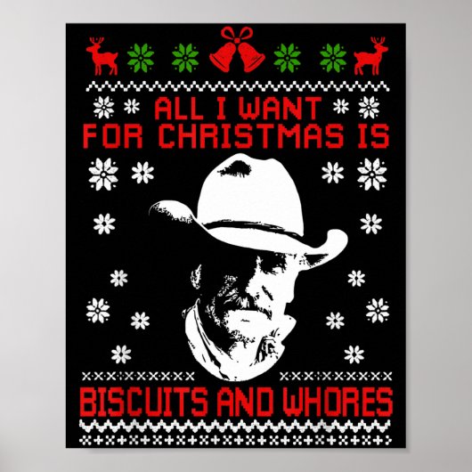 Western Biscuits And S Christmas Quote Poster (Vorne)