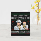 Western Biscuits And S Christmas Quote Retro  Karte (Gelbe Blume)
