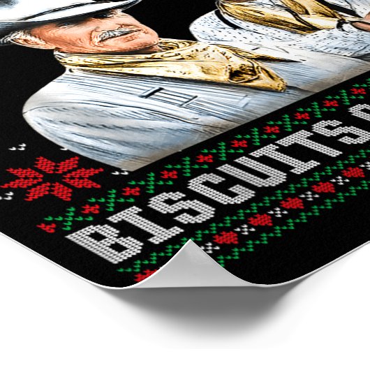 Western Biscuits And S Christmas Quote Retro  Poster (Ecke)