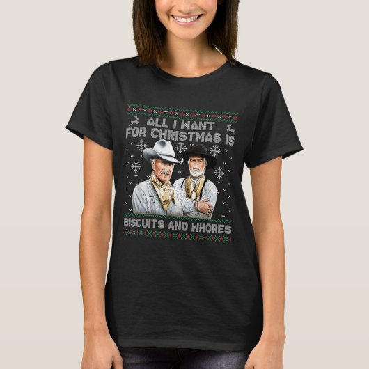 Western Biscuits And S Christmas Quote T-Shirt (Vorderseite)