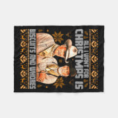 Western Biscuits And S Christmas Ugly  Fleecedecke (Vorderseite (Horizontal))