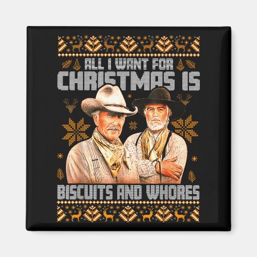 Western Biscuits And S Christmas Ugly Magnet (Vorne)