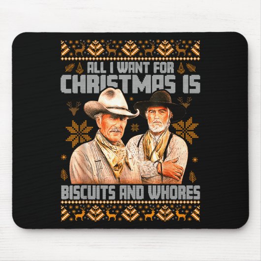 Western Biscuits And S Christmas Ugly  Mousepad (Vorne)