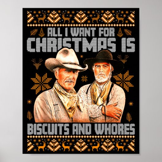 Western Biscuits And S Christmas Ugly Poster (Vorne)