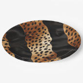 Western Black Brown Cream Cowhide Pappteller (Schrägansicht)