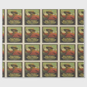 Western Black Cowboy Steer Dogger Gift Wrap Geschenkpapier (Flach)