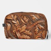 Western-Blätterdruckvorlage Waschbeutel (Vorderseite)