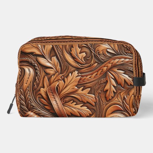 Western-Blätterdruckvorlage Waschbeutel (Rückseite)