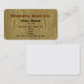 Western-Blick-hölzerne Visitenkarte (Vorne/Hinten)