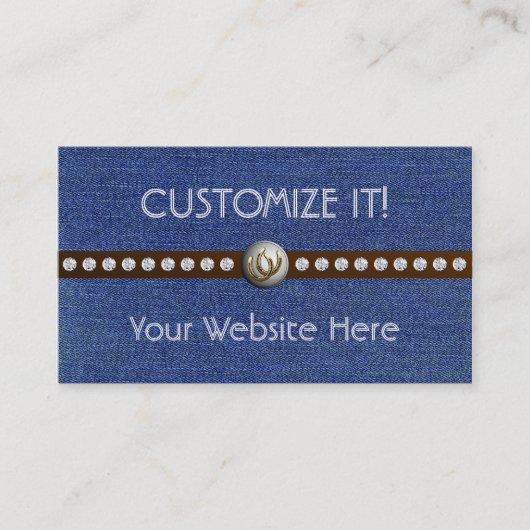 Western Bling kundengerechte Visitenkarte (Vorderseite)